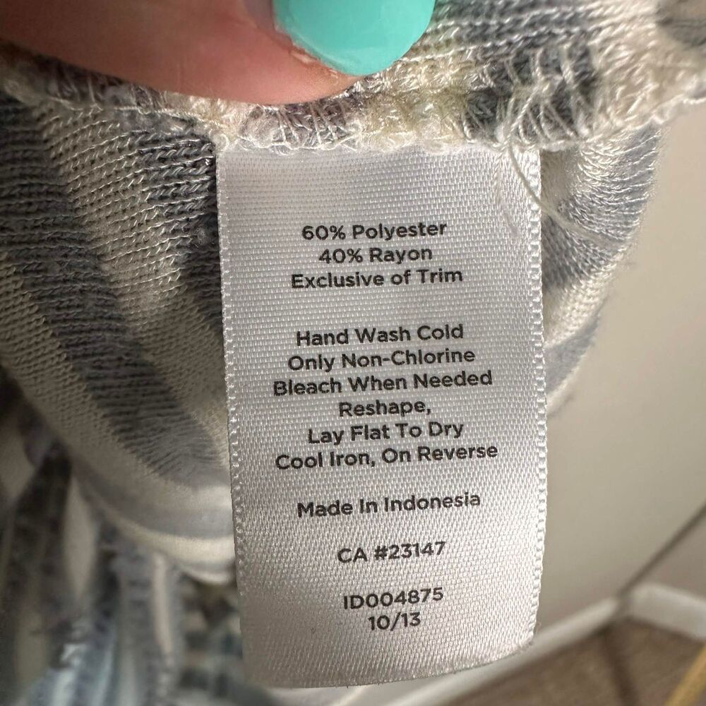 Talbots Metallic Eyelash Striped Back-Zip Classic Prep Coastal Chic (Size XL) - Picture 7 of 7